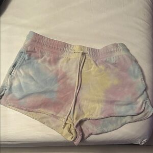 Used / Worn Colsie Pastel Tie- Dye Lounge Shorts